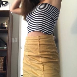 Blue and white tube top